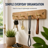 L Hook Polished Brass Steel – Heavy Duty Square Cup Hooks for Wall Hanging, Screw-In Hangers
