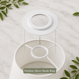 Metal Lamp Shade Reducer Plate – Light Fitting Ring Washer Adaptor Converter for Ceiling & Pendant Lampshades