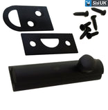 FLAT Flux Sliding Cabinet Bolt – 64mm Door & Cupboard Surface Latch/Lock – Polished Chrome, Polished Brass & Matt Black