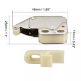 Mini Tip Catch – White Plastic Cabinet Catch 11x32mm – Push-to-Close Latch for Cupboard, Drawer & Small Doors
