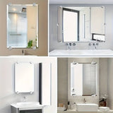 Mirror Hanging Fixing Kit (4)– Full Wall Clips for Frameless Glass Mirrors | Secure Mounting Brackets