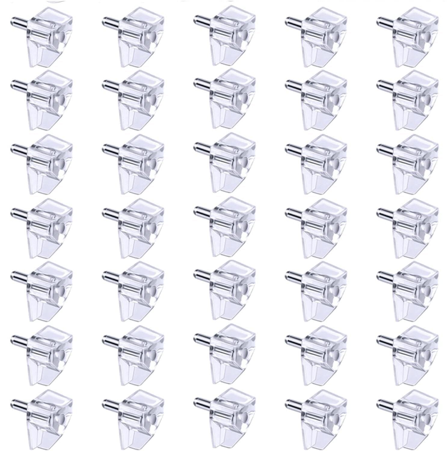 100 x Clear Shelf Support Pegs & Studs – Cabinet Cupboard Bookcase Shelf Support Pins Furniture Shelving Supports