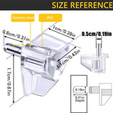 100 x Clear Shelf Support Pegs & Studs – Cabinet Cupboard Bookcase Shelf Support Pins Furniture Shelving Supports