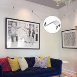 10 x Picture Rail Hooks with 3m Wire – No Drill Picture Hanging System – Chrome, Brass or Antique Bronze Finish