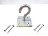 Washing Line Parts – Galvanised Cleat, Plate Hook, Wheel Hooked Pulley & Staple Eye Set for Outdoor Clotheslines