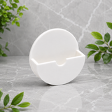 Bath & Sink Plug Tidy – White, Chrome Self Adhesive Plug Holder for Bathroom, Basin & Kitchen Sink Plug Storage