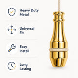 Curtain Cord Weight 59mm – Polished Chrome or Brass Blind Cord Pull Weight – Heavy Duty Replacement for Curtain & Blind Cords