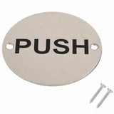 Disc Screen Printed Door Sign - Satin Aluminium Finish – 76mm Round
