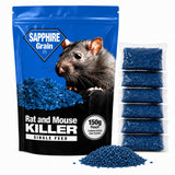 Mouse & Rat Killer Rodent Control Poison Bait Blue Grain Single Feed Killer BRODIFACOUM 0.0025% - THE MAXIMUM LEGAL STRENGTH