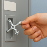 Multi-Purpose Utility Key (4-Way) – Plumbing, Radiator, Gas, Electric, Meter, Valve Box Tool
