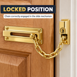 Locking Door Chain – Chrome or Electro Brass – Security Door Chain with Slide Lock for Wooden Internal & External Doors