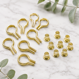 Banjo Shelf Supports Studs & Sockets 6mm – Brass, Nickel, Bronze
