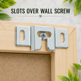 SpringLOCK Top Slot Hanging Bracket – Secure Picture, Mirror & Artwork Frame Hanging Fixing for Wall Mounting