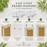 SpringLOCK Top Slot Hanging Bracket – Secure Picture, Mirror & Artwork Frame Hanging Fixing for Wall Mounting