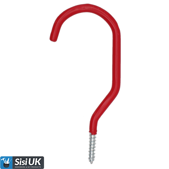 Elephant Hook 160mm – Heavy Duty Red PVC Coated Steel Wall Hook for Tools, Bikes, Ladders & Garage Storage