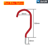 Elephant Hook 160mm – Heavy Duty Red PVC Coated Steel Wall Hook for Tools, Bikes, Ladders & Garage Storage