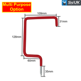 All Purpose Hooks – Deep Red Plastic Coated Steel Hooks for Garage, Shed, Tools & Home Storage