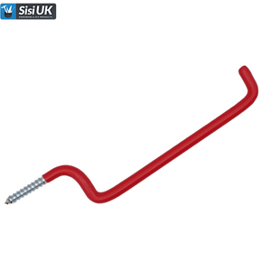Ladder Hook 245mm – Heavy Duty Red PVC Coated Steel Wall Hook for Ladders, Tools & Garage Storage
