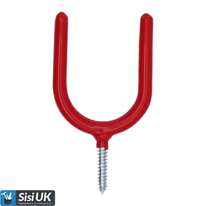 Storage Red All Purpose Hooks – Heavy Duty Red Plastic Coated Steel Hooks for Garage, Shed, Tools & Home Storage