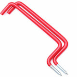 Ladder Hook 245mm – Heavy Duty Red PVC Coated Steel Wall Hook for Ladders, Tools & Garage Storage