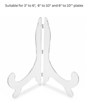 Clear Plastic Plate Display Stand – High Quality Holder - Plates, Dishes & Collectibles