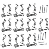 Tool Spring Terry Clips – Bright Zinc Plated Heavy Duty Handle Holder for Tools, Brooms, Mops & Garden Equipment
