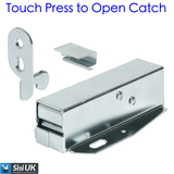 Loft Touch Push Latch Catch – Push to Open Cupboard Door Hatch Auto Latch for Cabinet, Wardrobe & Loft Hatch