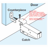 Loft Touch Push Latch Catch – Push to Open Cupboard Door Hatch Auto Latch for Cabinet, Wardrobe & Loft Hatch