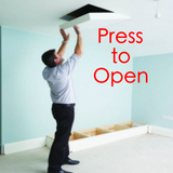 Loft Touch Push Latch Catch – Push to Open Cupboard Door Hatch Auto Latch for Cabinet, Wardrobe & Loft Hatch