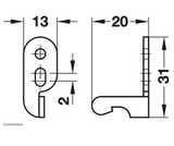 Loft Touch Push Latch Catch – Push to Open Cupboard Door Hatch Auto Latch for Cabinet, Wardrobe & Loft Hatch