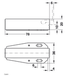 Loft Touch Push Latch Catch – Push to Open Cupboard Door Hatch Auto Latch for Cabinet, Wardrobe & Loft Hatch