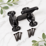 Turn Buckle Latch – Traditional Black Ironmongery Locking Catch for Gates, Sheds, Doors, and Cabinets