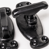 Turn Buckle Latch – Traditional Black Ironmongery Locking Catch for Gates, Sheds, Doors, and Cabinets