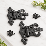 Gothic Hinges – Decorative Wrought Iron Door and Cabinet Hinges (89mm)