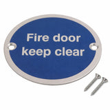 Disc Screen Printed Door Sign - Satin Aluminium Finish – 76mm Round