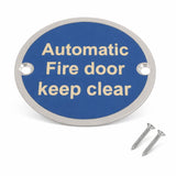 Disc Screen Printed Door Sign - Satin Aluminium Finish – 76mm Round