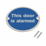 Disc Screen Printed Door Sign - Satin Aluminium Finish – 76mm Round