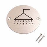 Disc Screen Printed Door Sign - Satin Aluminium Finish – 76mm Round