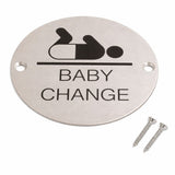 Disc Screen Printed Door Sign - Satin Aluminium Finish – 76mm Round