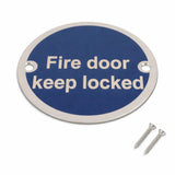 Disc Screen Printed Door Sign - Satin Aluminium Finish – 76mm Round