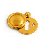 Georgian Or Victorian Escutcheon Covered and Open 32mm – Polished Brass or Polished Chrome Door Keyhole Plate