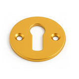 Georgian Or Victorian Escutcheon Covered and Open 32mm – Polished Brass or Polished Chrome Door Keyhole Plate