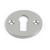 Georgian Or Victorian Escutcheon Covered and Open 32mm – Polished Brass or Polished Chrome Door Keyhole Plate