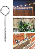 Vine Eyes – 50mm, 75mm, 100mm Screw-In Hooks for Wire, Fencing, Garden Trellis & Wall Fixings