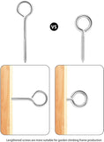 Vine Eyes – 50mm, 75mm, 100mm Screw-In Hooks for Wire, Fencing, Garden Trellis & Wall Fixings