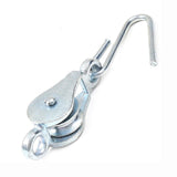 Washing Line Pulley Hook Galvanised Steel 32mm – Clothes Line Pulley Wheel for Dryer, Airer & Garden Washing Line