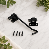 Black Wire Cabin Hooks – Door, Gate & Window Latches – Sizes 75mm, 100mm, 150mm, 200mm