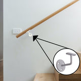 63mm Wall-Mounted Handrail Bracket – Stair Bannister Support for Wooden or Metal Rail – Heavy Duty Zinc, White, Grey, Black Finish