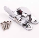 Fitch Fastener – Brass & Polished Chrome Plated – Secure Sash Window Lock Catch – Traditional Diecast Design