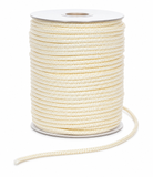 3mm Braided Rope Cord Cream – Strong Flexible Utility DIY Craft Rope for Macrame, Bundling, Garden & General Purpose Use